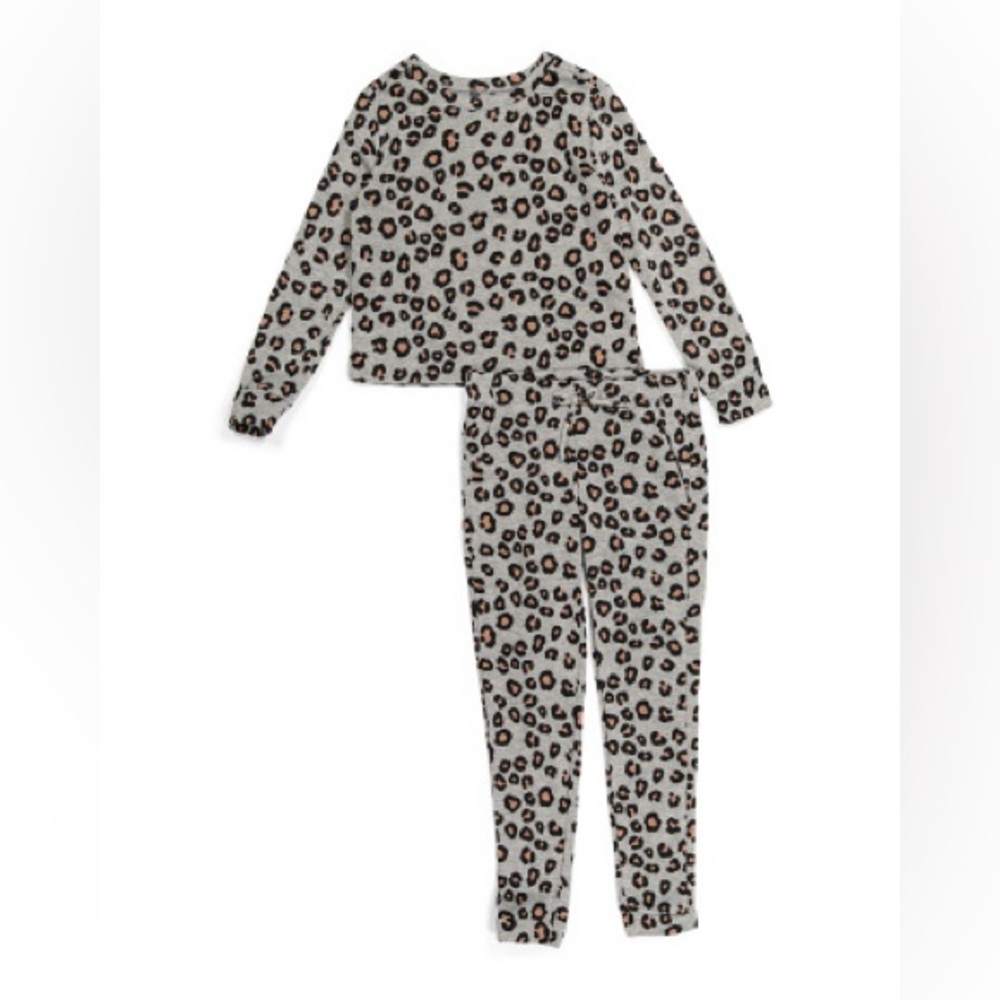 Vigoss Girls Two-Piece Jogger Set Leopard-NWT
